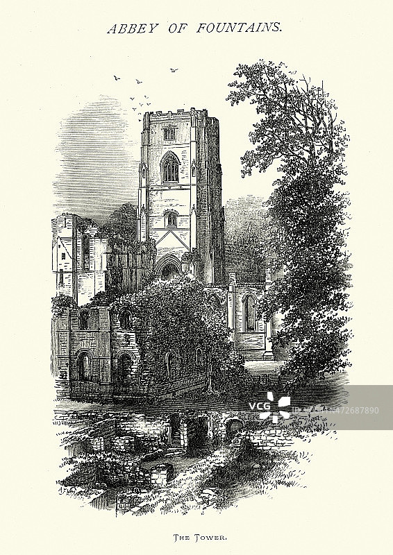 方廷斯修道院塔楼图片素材