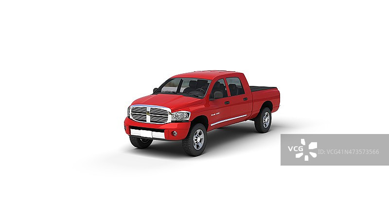 红色皮卡车图片素材