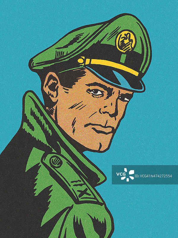 穿制服的男子肖像图片素材