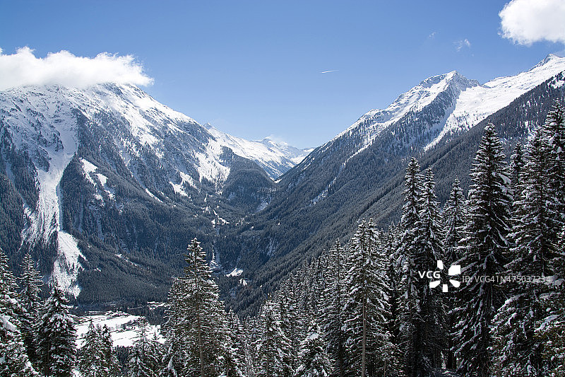 奥地利滨兹高克里姆尔瀑布图片素材