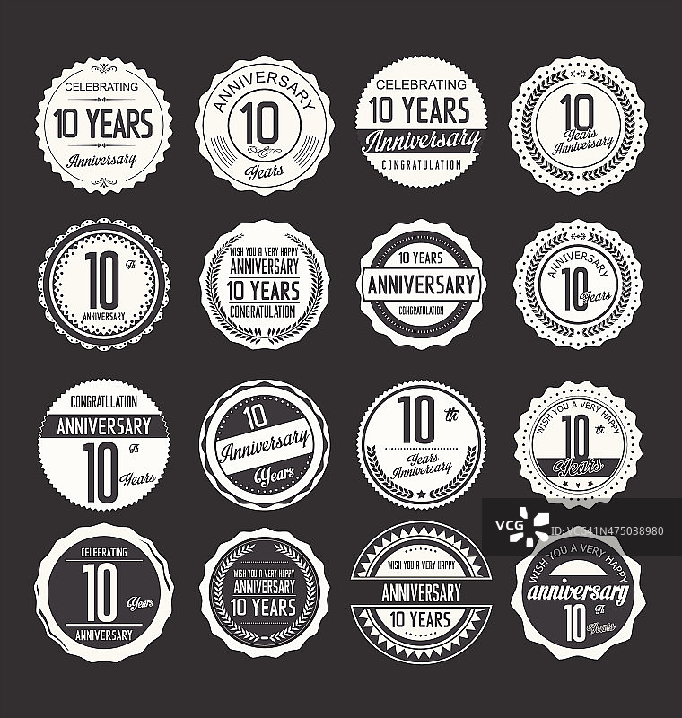 10周年纪念标签合集图片素材