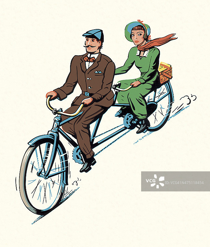 双人自行车图片素材