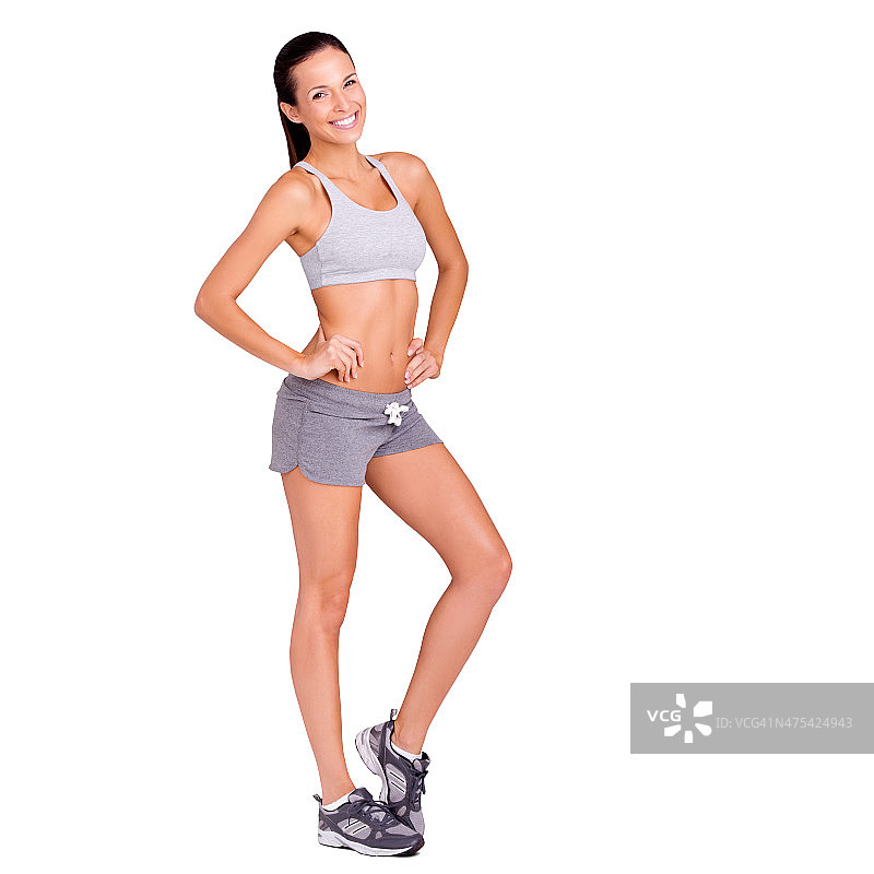 努力锻炼的健美身材图片素材