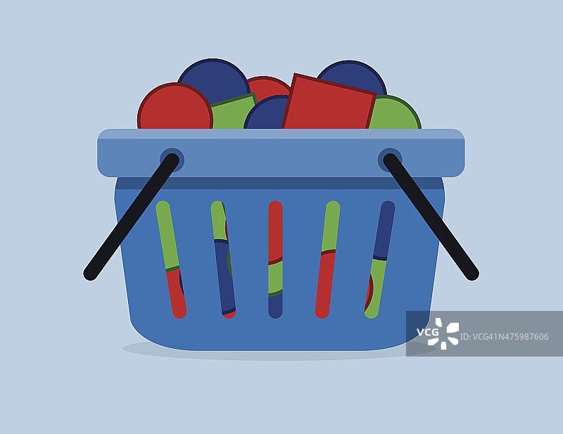 装满的购物篮图片素材