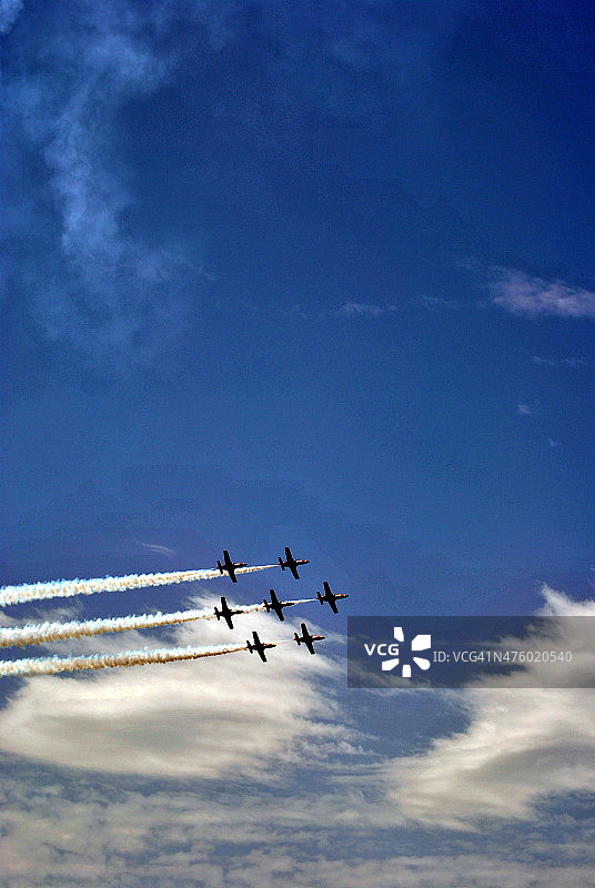 飞机飞行表演图片素材