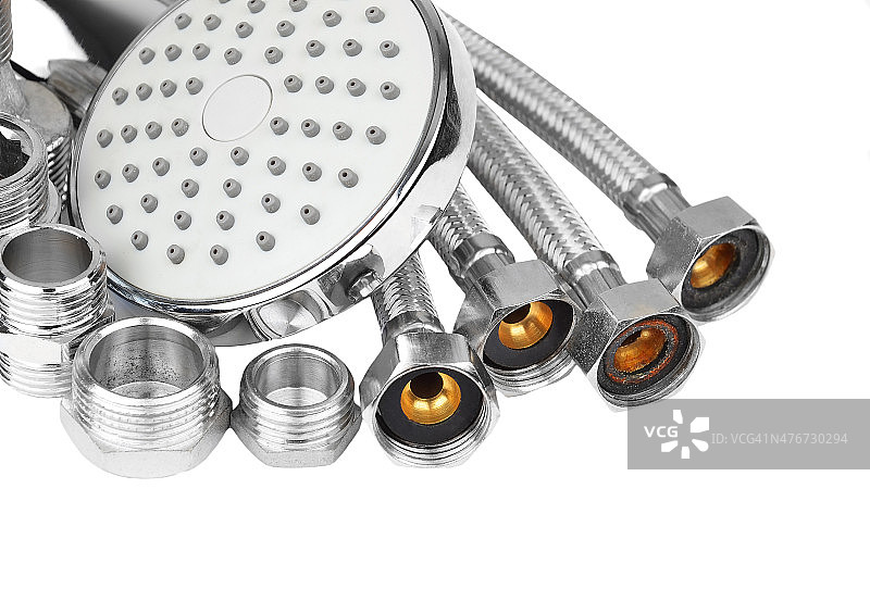 水管配件、软管和淋浴喷头图片素材