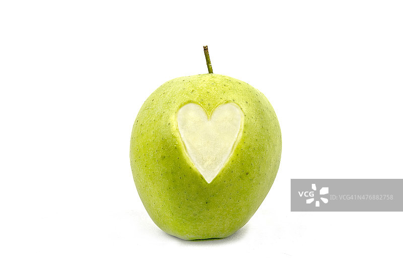 苹果中的爱心图片素材