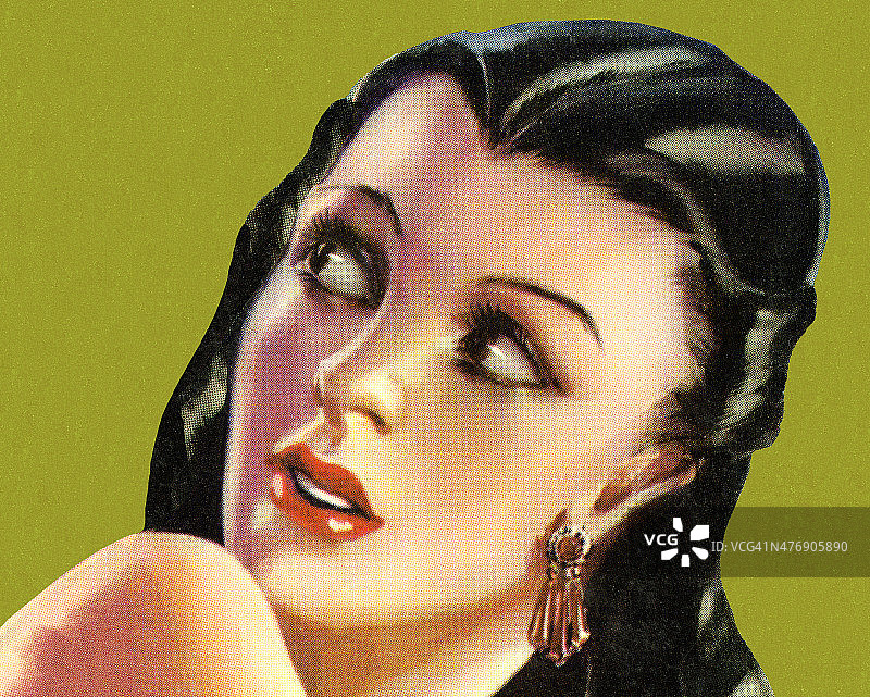 回头看的女人图片素材