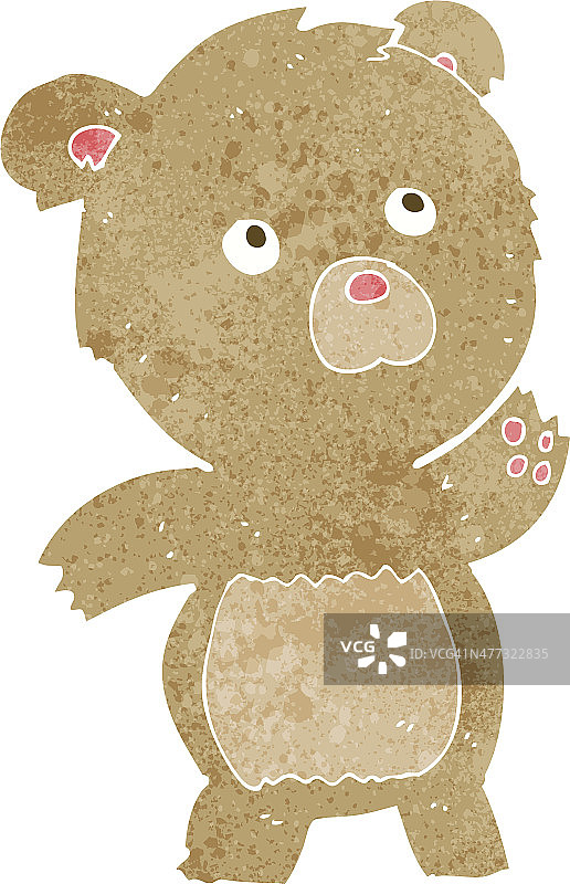 卡通好奇泰迪熊图片素材