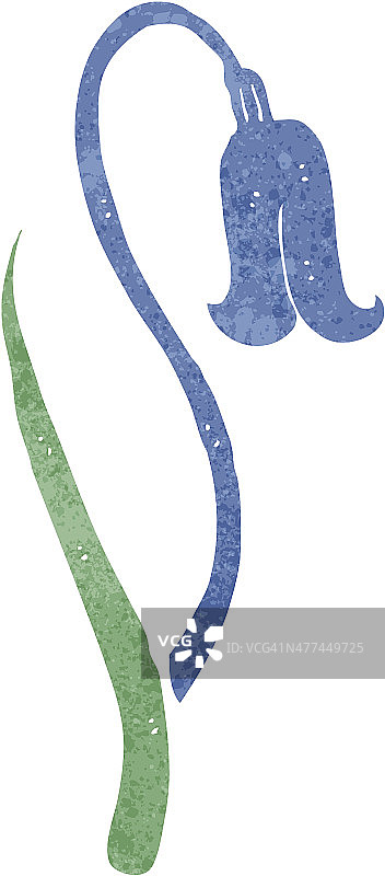 复古卡通花朵图片素材