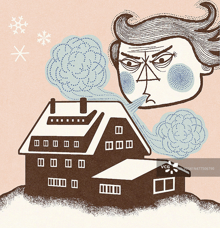 冬天的老人图片素材