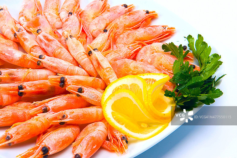 经典鲜虾鸡尾酒图片素材