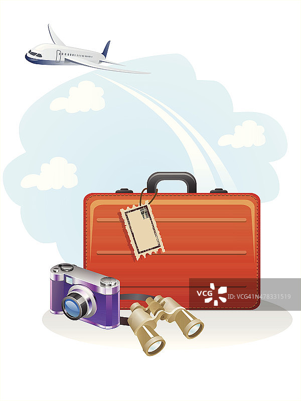 智能旅行插画图片素材