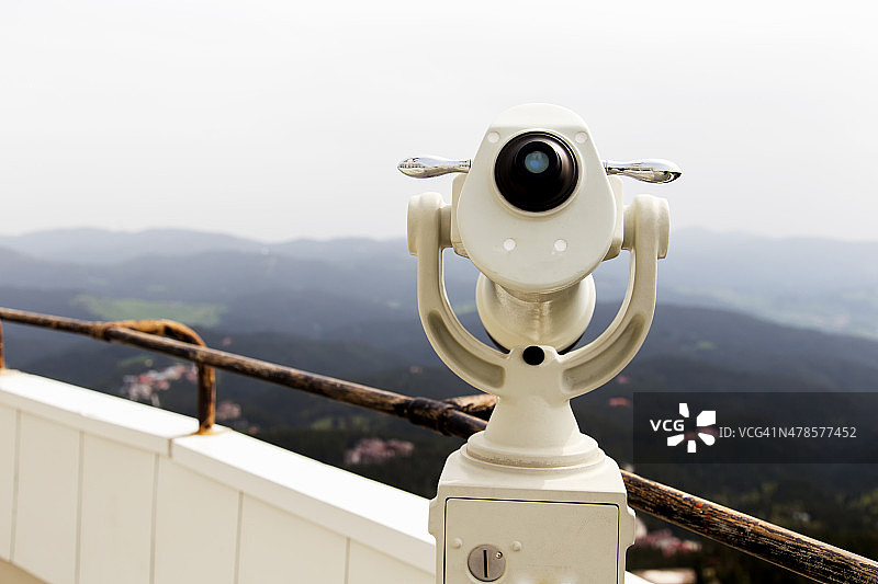 投币式望远镜图片素材