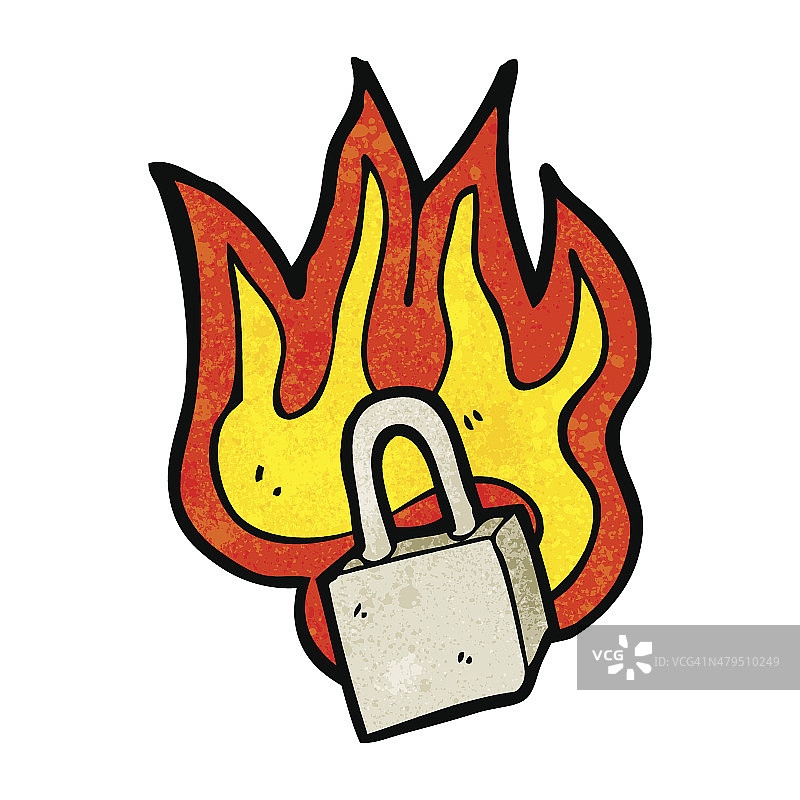 卡通挂锁符号图片素材