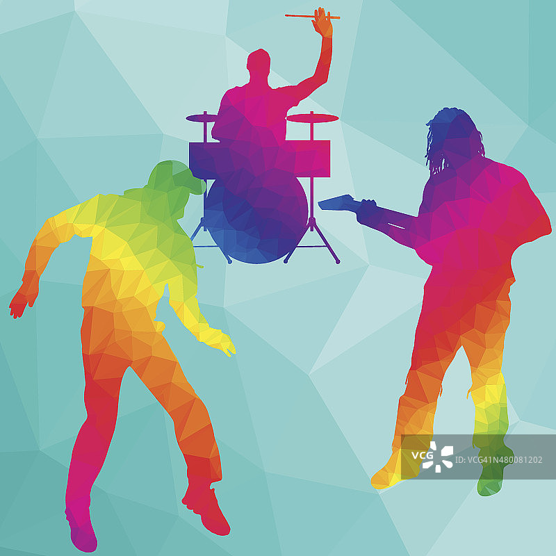 乐队剪影图片素材