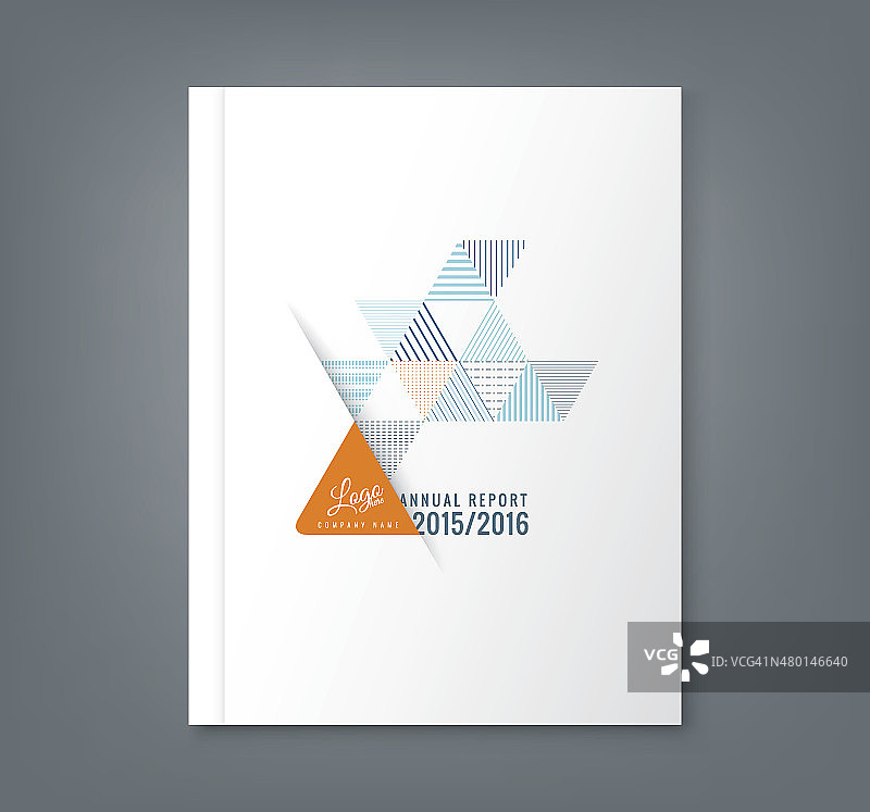年度报告书封面的抽象三角形条纹背景图片素材
