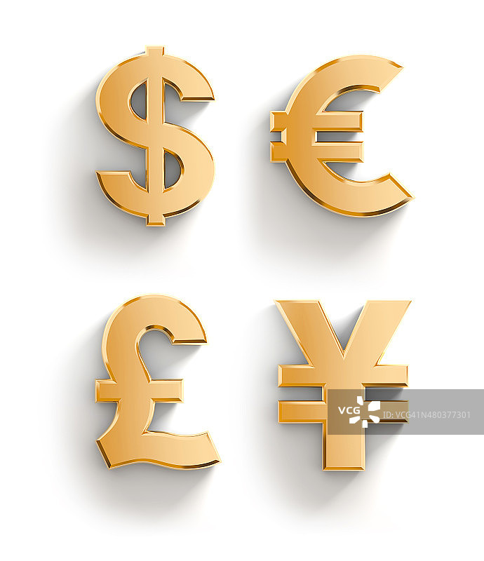金色货币符号图片素材