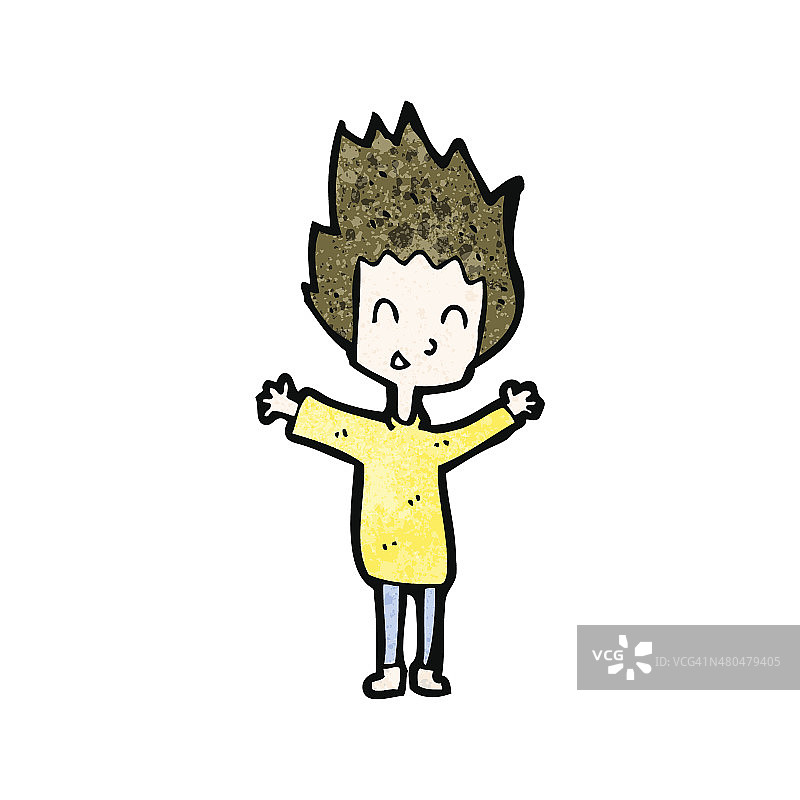 卡通快乐男孩图片素材