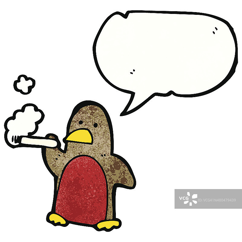 卡通知更鸟抽烟图片素材