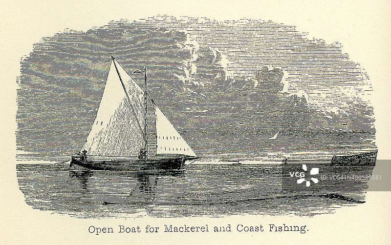 鲭鱼和海岸钓鱼图片素材