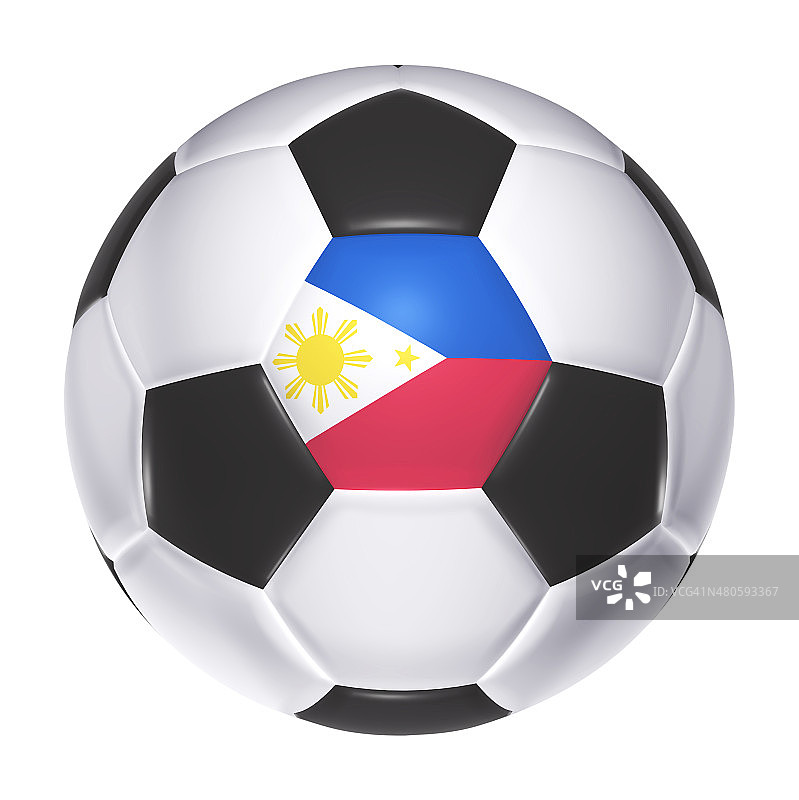 带有菲律宾国旗的足球图片素材