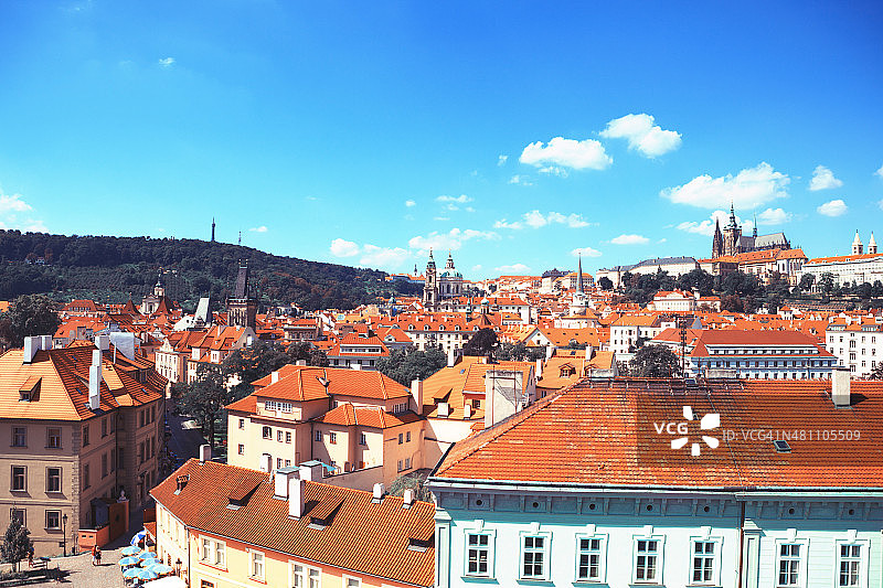 布拉格鸟瞰图片素材
