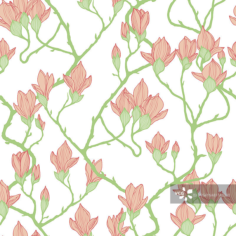 苹果花无缝图案图片素材