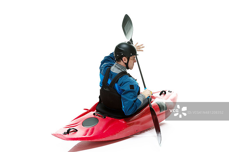 皮划艇运动员的背影图片素材