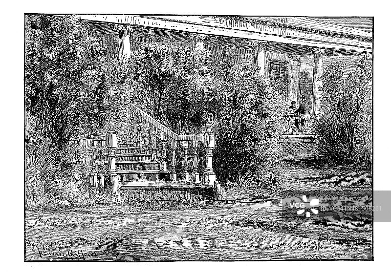 朗费罗故居西入口图片素材