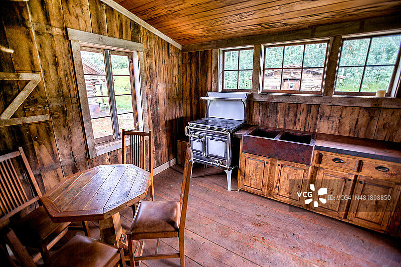 复古小木屋内部图片素材