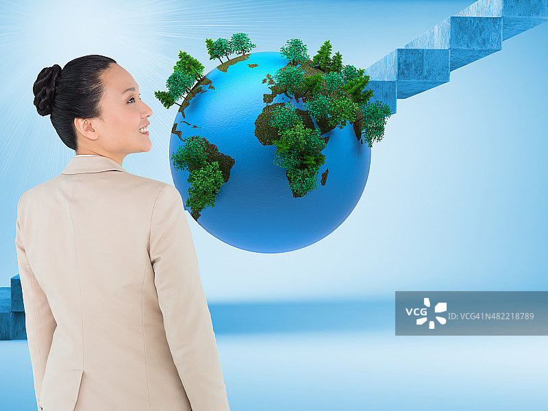 亚洲女商人合成图像图片素材