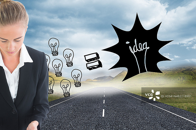 商务女士合成图像图片素材