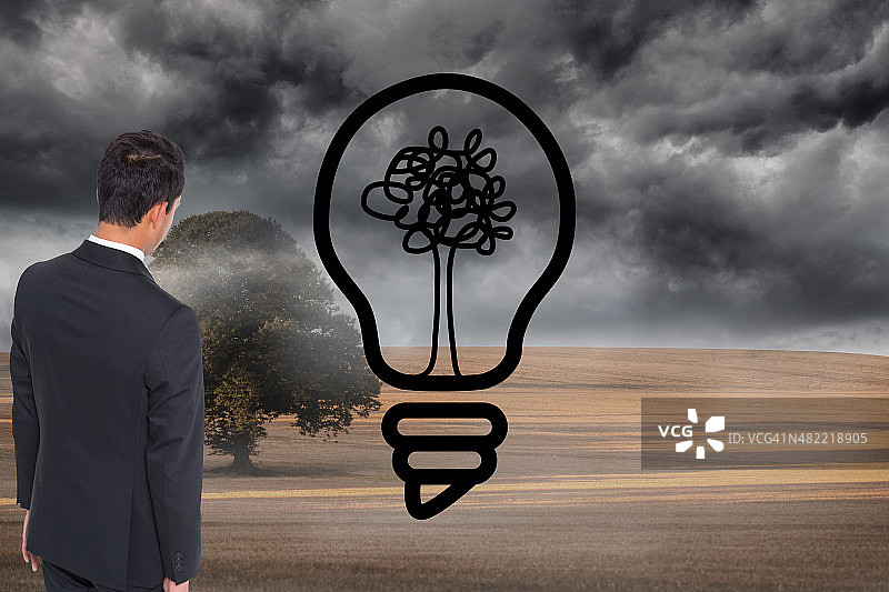 背对镜头的商人图片素材