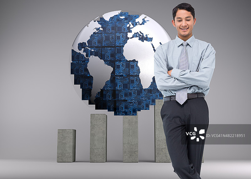 亚洲商人的合成形象图片素材