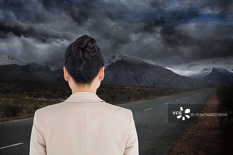 商务女士合成图像图片素材