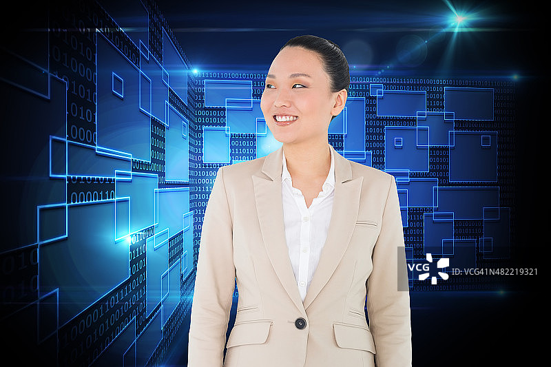亚洲女商人合成图像图片素材