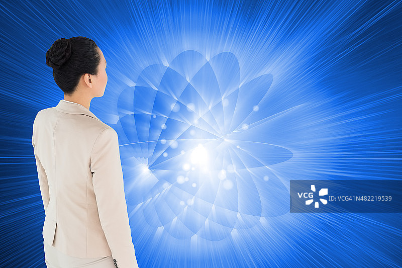 面无表情的商务女士合成图像图片素材