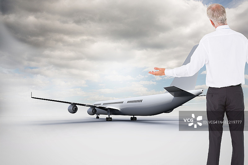 成熟商人背影姿势合成图图片素材