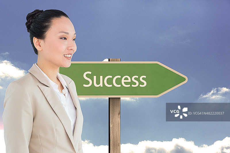 亚洲女商人合成图像图片素材