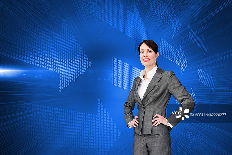 戴着耳机的客服人员合成图像图片素材