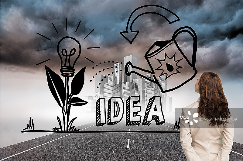 商务女士合成图像图片素材