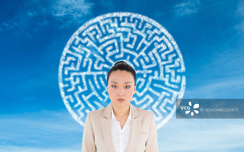 亚洲女商人合成图像图片素材