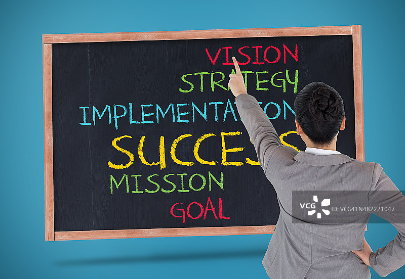 指向的商务女性合成图像图片素材