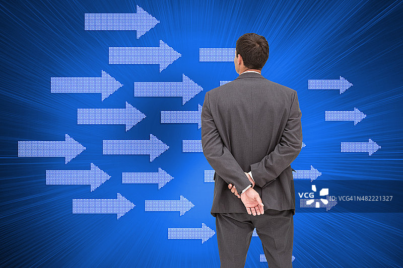 商务男士背影合成图像图片素材
