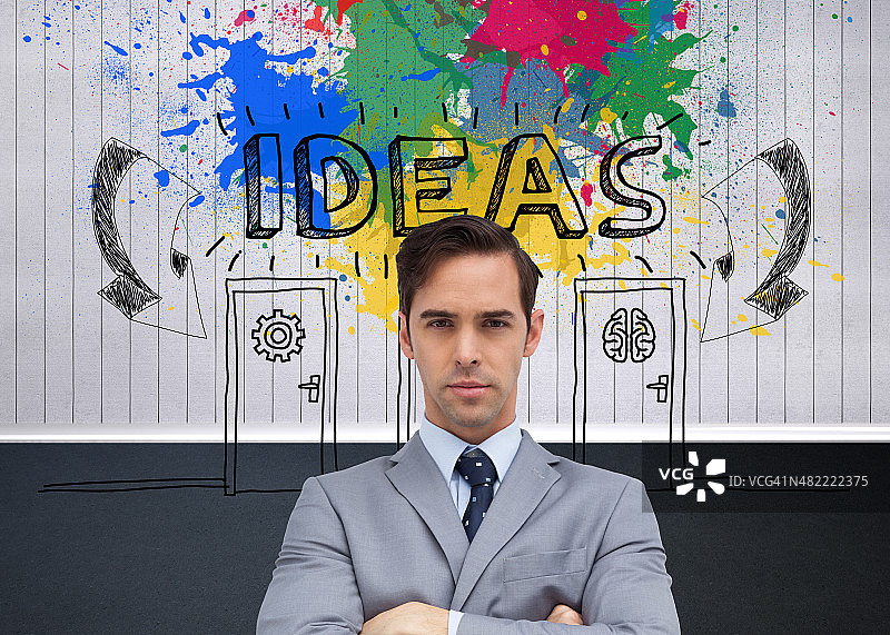 看向镜头的商务人士合成图像图片素材