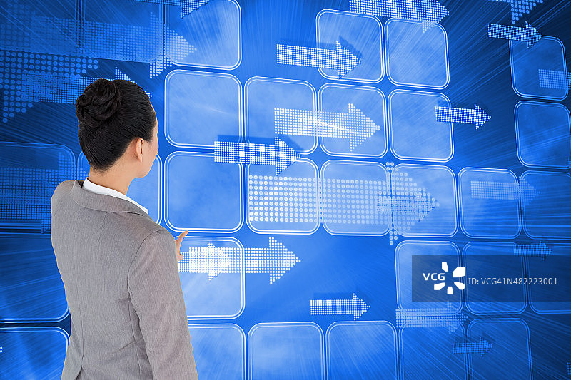 指向的商务女性合成图像图片素材