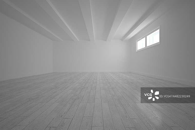 有窗户的深色房间图片素材