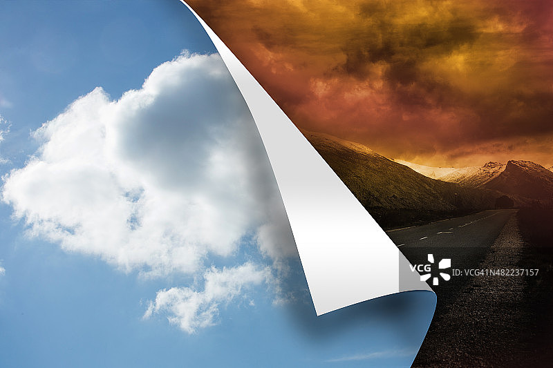 暴风雨背景下的天空背景图片素材