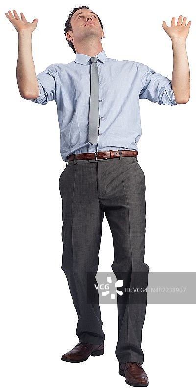 举起双臂的商人图片素材